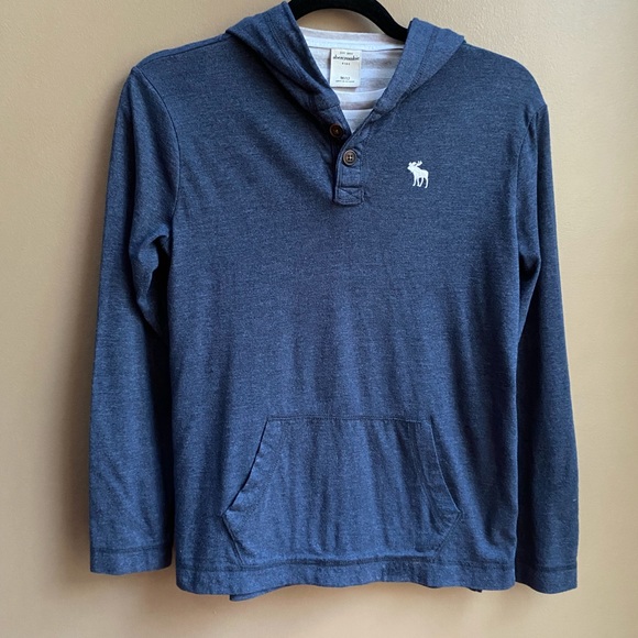 👕 Abercrombie Kids Size M (12) Buttoned Hooded Long Sleeve shirt 👕 - Picture 4 of 8